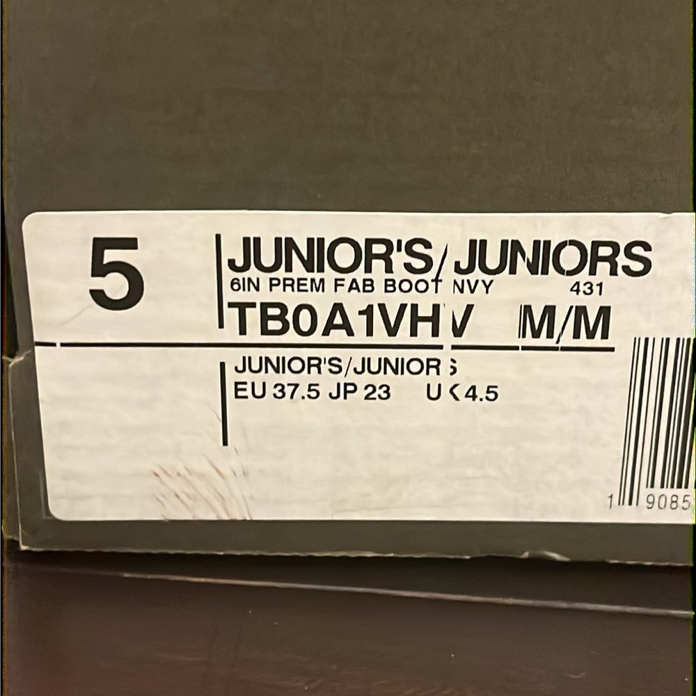 Timberland Nathan Swartz 6” Prem FAB BT Navy canvas boots Boys Junior Youth Sz 5 - Picture 12 of 12